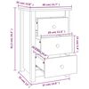 vidaXL Noćni ormarić bijeli 40 x 35 x 61,5 cm od masivne borovine