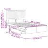 vidaXL Krevet s od storage Bijelo 120 x 200 cm Konstruirano drvo