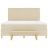 vidaXL Krevet s opruga kutije s madracem Krema 180 x 200 cm tkanina