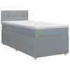 vidaXL Boxspring krevet s madracem Svjetlosiva 90 x 190 cm Tkanina