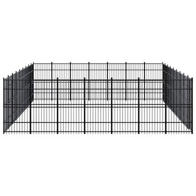 vidaXL Vanjski kavez za pse čelični 58,06 m²