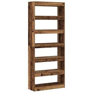 vidaXL Ormarić za knjige 6 razina 80 x 30 x 198 cm Konstruirano drvo