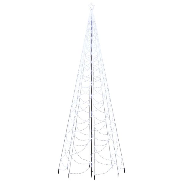 vidaXL Božićno drvce s metalnim stupom 1400 LED hladne bijele 5 m