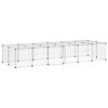 vidaXL Kavez za ljubimce s 28 panela i vratima crni 35 x 35 cm čelični