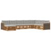 vidaXL Set vanjskih sofa 8 kom. Prirodna i svjetlosiva