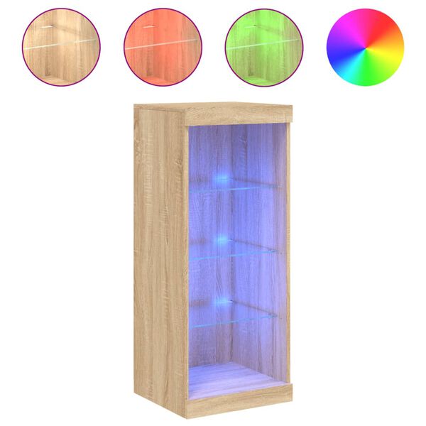 vidaXL Komoda s LED svjetlima boja hrasta sonome 41x37x100 cm