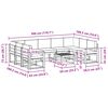 vidaXL Set vanjskih sofa s jastukom 10 pcs Prirodna i krem