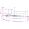 vidaXL Metalni okvir kreveta uzglavlje i podnožje bijeli 80x200 cm