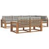 vidaXL Set vanjskih sofa 8 kom. Prirodna i svjetlosiva