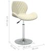 vidaXL Okretne blagovaonske stolice 2 kom krem bar&scaron;unaste