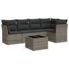 vidaXL 6-dijelni set vrtnih sofa od poliratana s jastucima sivi