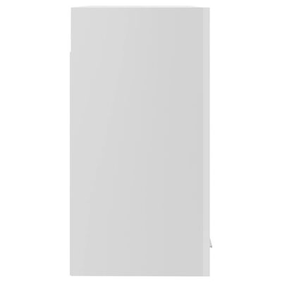 vidaXL Viseći stakleni ormarić sjajni bijeli 60 x 31 x 60 cm drveni