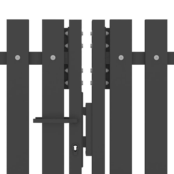 vidaXL Vrtna vrata za ogradu od čelika 400x100 cm antracit boje