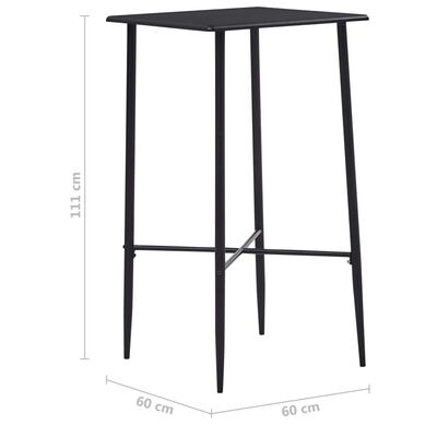 vidaXL Barski stol crni 60 x 60 x 111 cm MDF