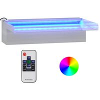 vidaXL Prelijevajući vodopad RGB LED od nehrđajućeg čelika 30 cm