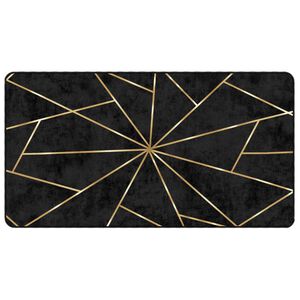 vidaXL Perivi tepih crno-zlatni 80x150 cm