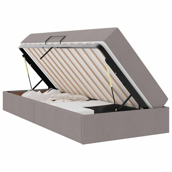 vidaXL Krevet s madracem i skladi&scaron;tem Sivo-smeđa 100 x 200 cm