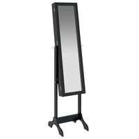 vidaXL Samostojeće ogledalo crno 34 x 37 x 146 cm