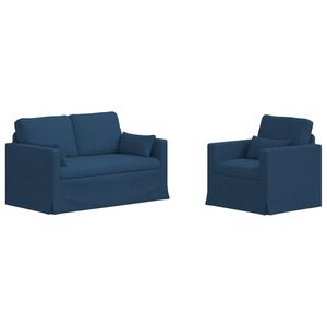 vidaXL Sofa 2 pcs Plava
