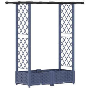 vidaXL Povi&scaron;eni krevet s mrežom i krovom Siva 122,5 x 40 x 121 cm PP