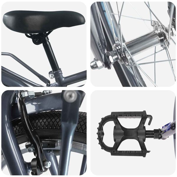 vidaXL Dječji Bicikl 18 Inča za djecu od 5 do 7 godina Tamno siva