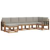 vidaXL Set vanjskih sofa s jastukom 7 pcs Prirodna i svijetlo siva