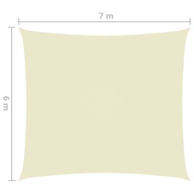 vidaXL Jedro protiv sunca od tkanine Oxford pravokutno 6 x 7 m krem
