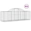 vidaXL Lučne gabionske ko&scaron;are 11 kom 200x50x60/80 cm pocinčano željezo