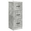 vidaXL Ormar s ladicama Betonska siva 33 x 34,5 x 87 cm