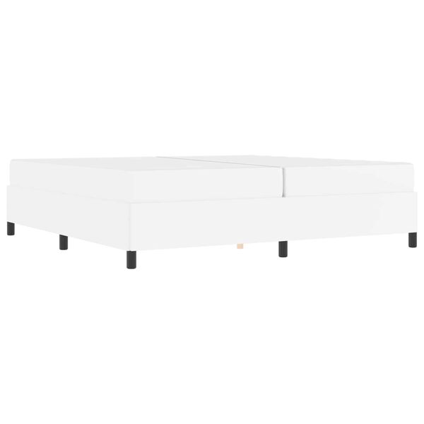 vidaXL Krevetna konstrukcija s madracem Bijelo 200 x 200 cm tkanina