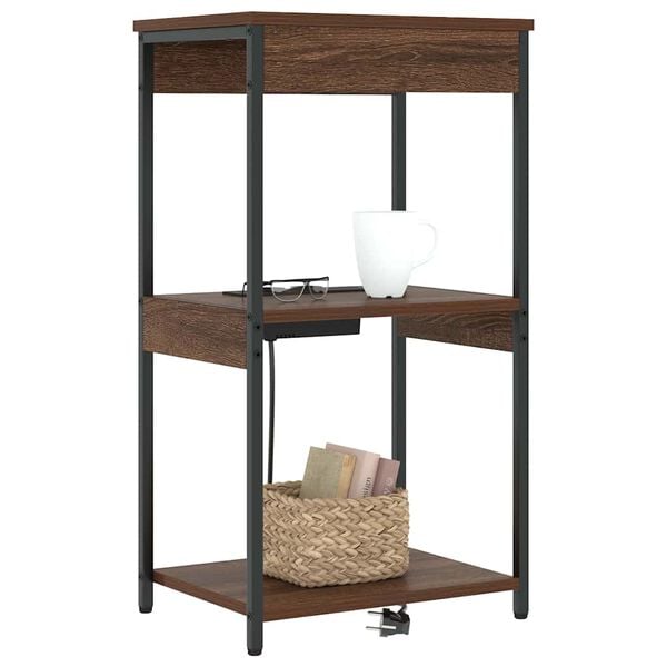 vidaXL Noćni ormar Smeđi hrast 41 x 31 x 76 cm Konstruirano drvo