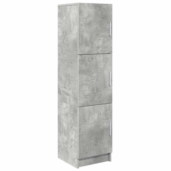 vidaXL Visoka komoda Beton siva 31,5 x 32 x 124 cm Konstruirano drvo