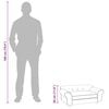 vidaXL Sofa za pse siva 72 x 45 x 30 cm plišana