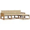vidaXL Set vanjskih sofa s jastukom 4 pcs Prirodna i bež