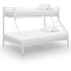 vidaXL Okvir za krevet na kat bijeli metalni 140 x 200 / 90 x 200 cm
