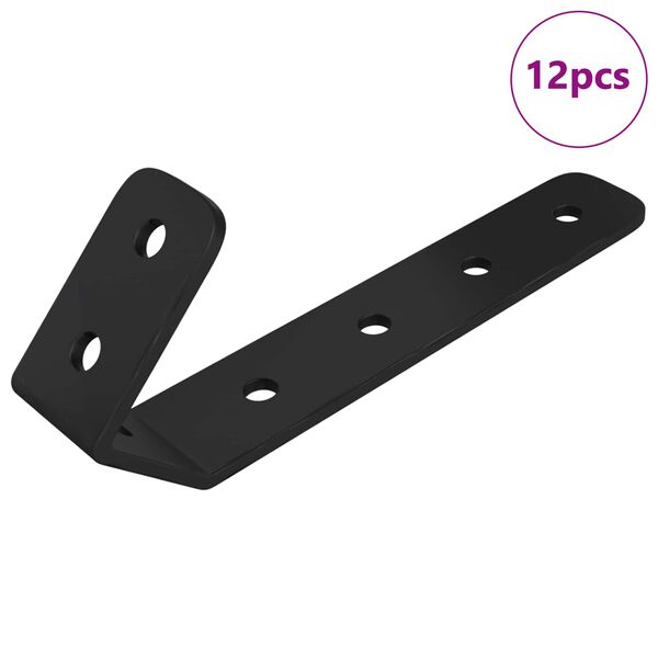 vidaXL Kuke 12 pcs Crna M5 x 110 mm Željezo