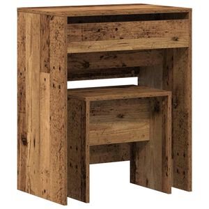 vidaXL Kozmetički Stol 2 kom. Staro drvo 60 x 40 x 75 cm