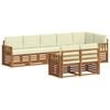vidaXL Set vanjskih sofa 8 kom. Prirodna i krem Poliester