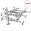 vidaXL Drvene vijake 12 pcs Srebrno M6 x 70 mm Čelik