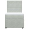 vidaXL Box spring krevet s madracem svjetlosivi 100x200 cm baršunasti