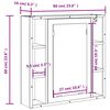 vidaXL Kupaonski ormarić s ogledalom boja hrasta 60x16x60 cm drveni