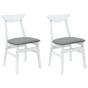 vidaXL Trpezarijske stolice 2 pcs Bijelo 42 x 47.5 x 81 cm