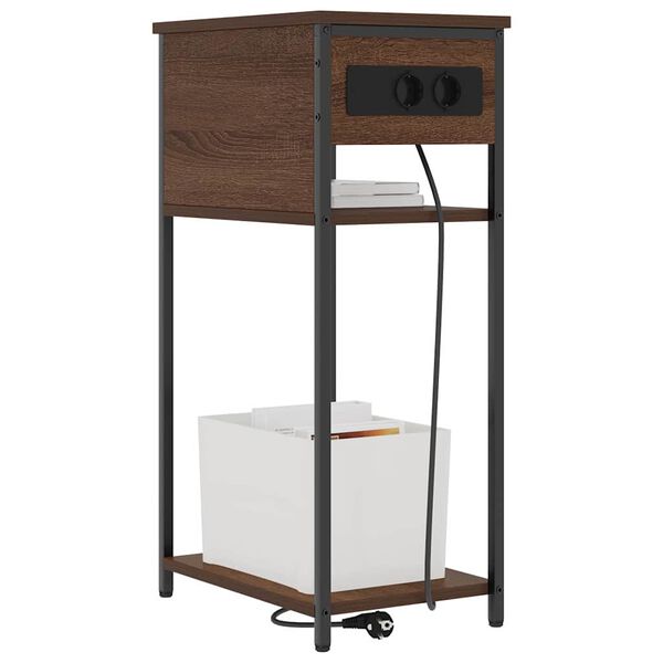 vidaXL Noćni ormar Smeđi hrast 41 x 28 x 76 cm Konstruirano drvo