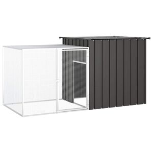 vidaXL Kavez za koko&scaron;i antracit 200 x 91 x 100 cm pocinčani čelik