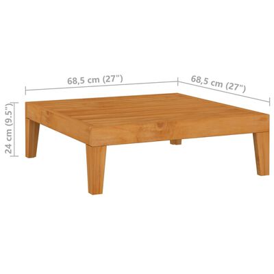 vidaXL Vrtni stol 68,5 x 68,5 x 24 cm od masivnog bagremovog drva