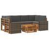 vidaXL Set vanjskih sofa 7 kom. Prirodna i antracit