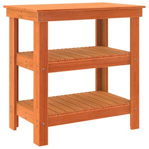vidaXL Radni stol s policom 78,5 x 50 x 80 cm Masivna borovina