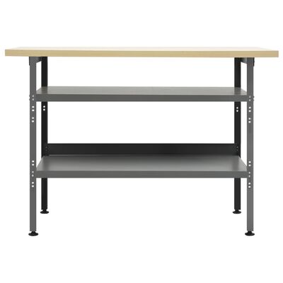 vidaXL Radni stol sivi 120 x 60 x 85 cm čelični