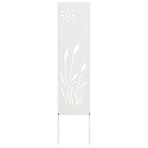 vidaXL Privatnost u vrtu Bijelo 32 x 140 cm Hladno valjana čelična