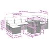 vidaXL Sjedeća garnitura za vrt s pohranom 8 pcs Bež Poli ratan